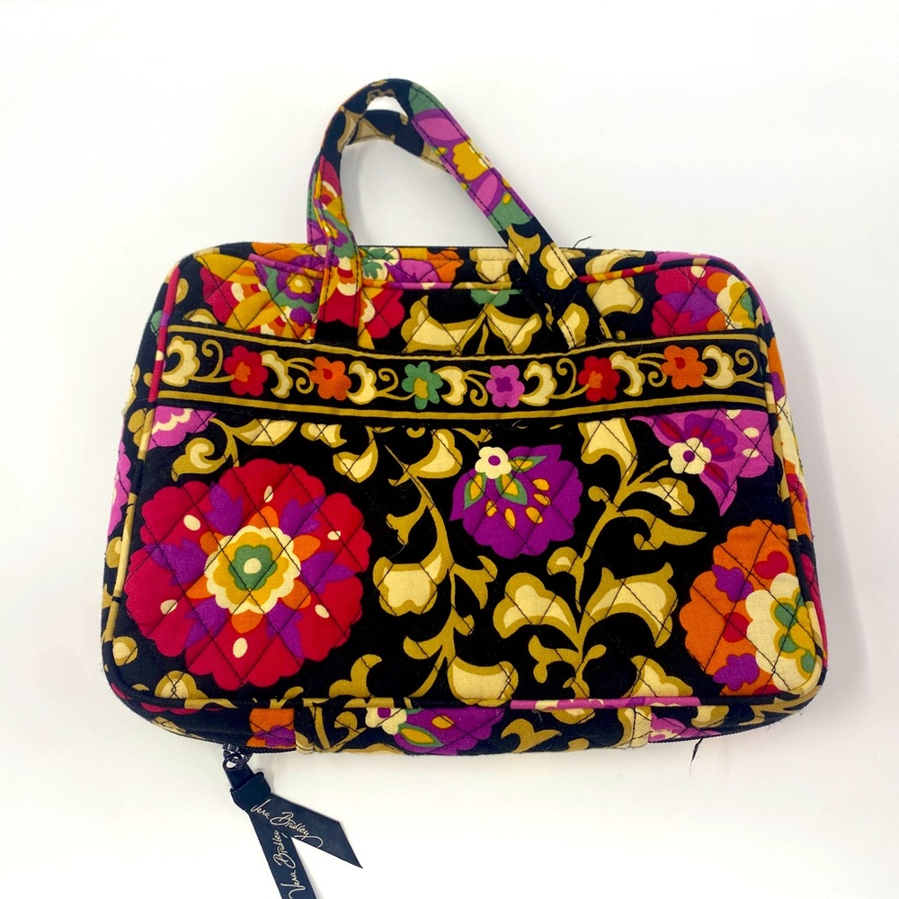Vera Bradley Good Book Bible Cover Carrier Suzani 2011 Ribbons Front Pocket Zips